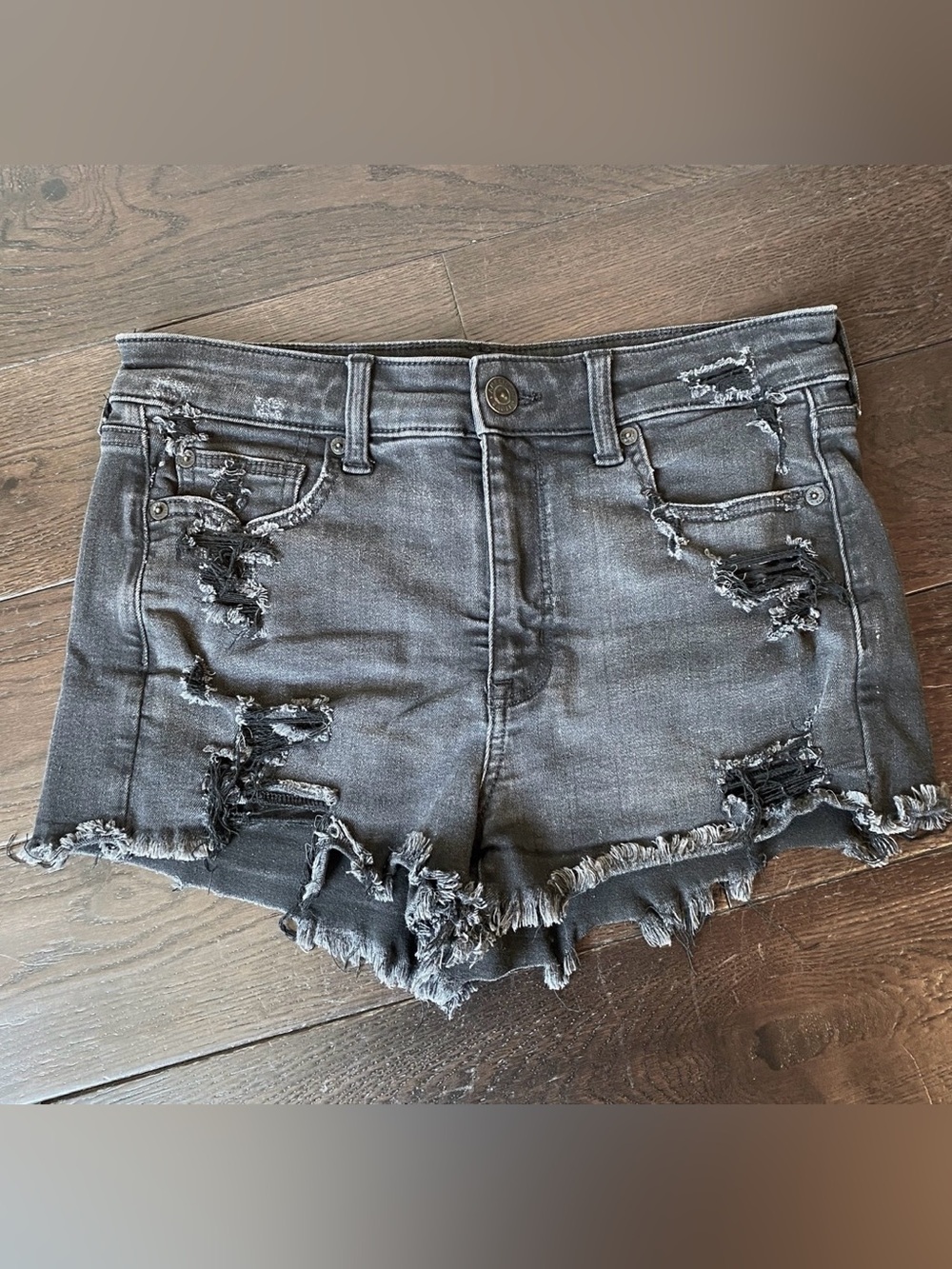 American Eagle Ne(x)t Level Stretch Ripped Hi-Rise Denim | Jean Shorts